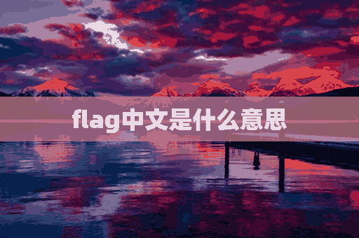 flag中文是什么意思(flag中文是什么意思怎么读)